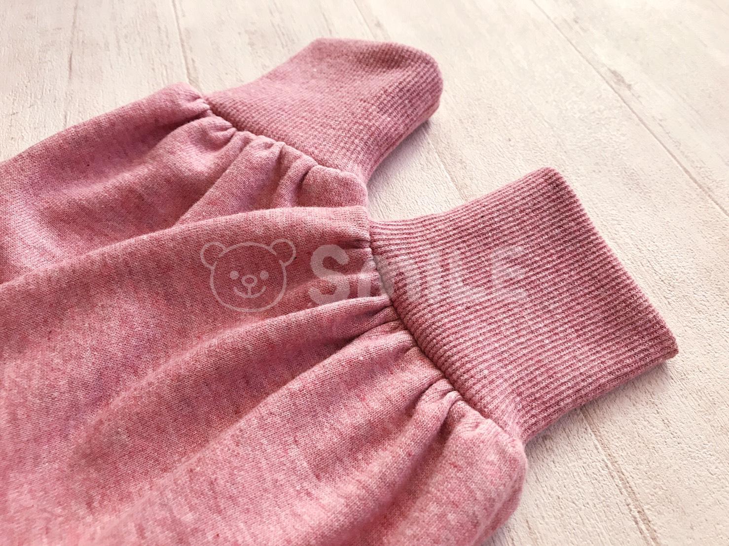 粗ミシン2本 ギャザー袖のリブ付け Smileworks25 粗ミシン2本 ギャザー袖のリブ付け Smileworks25